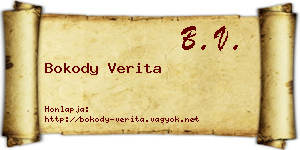 Bokody Verita névjegykártya